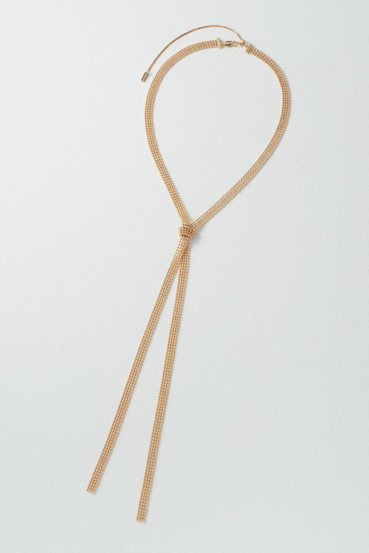 メタル グレイン サッシュ ネクタイ ネックレス