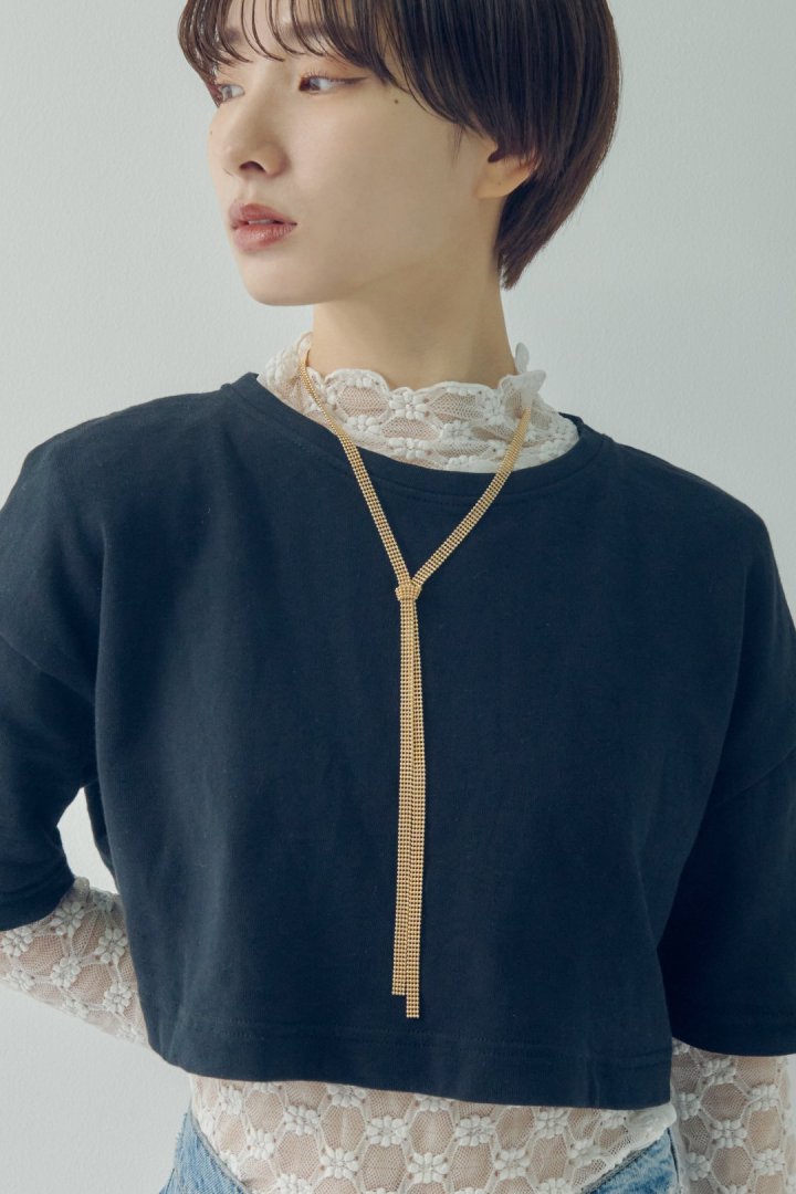 メタル グレイン サッシュ ネクタイ ネックレス