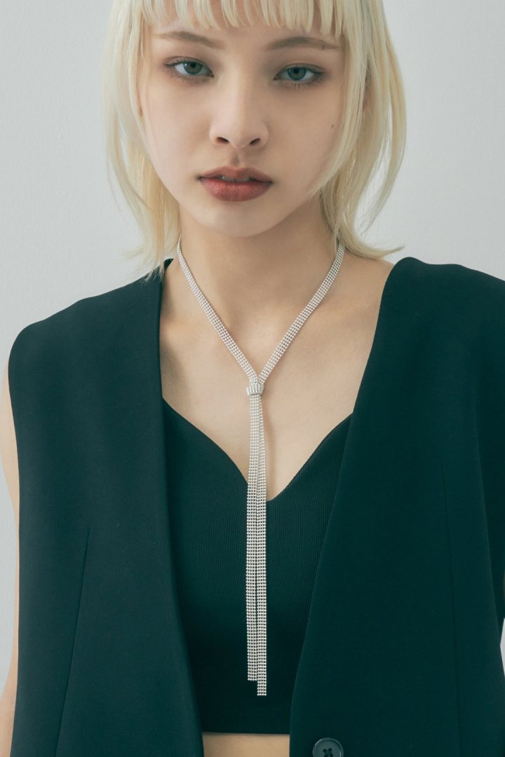 メタル グレイン サッシュ ネクタイ ネックレス