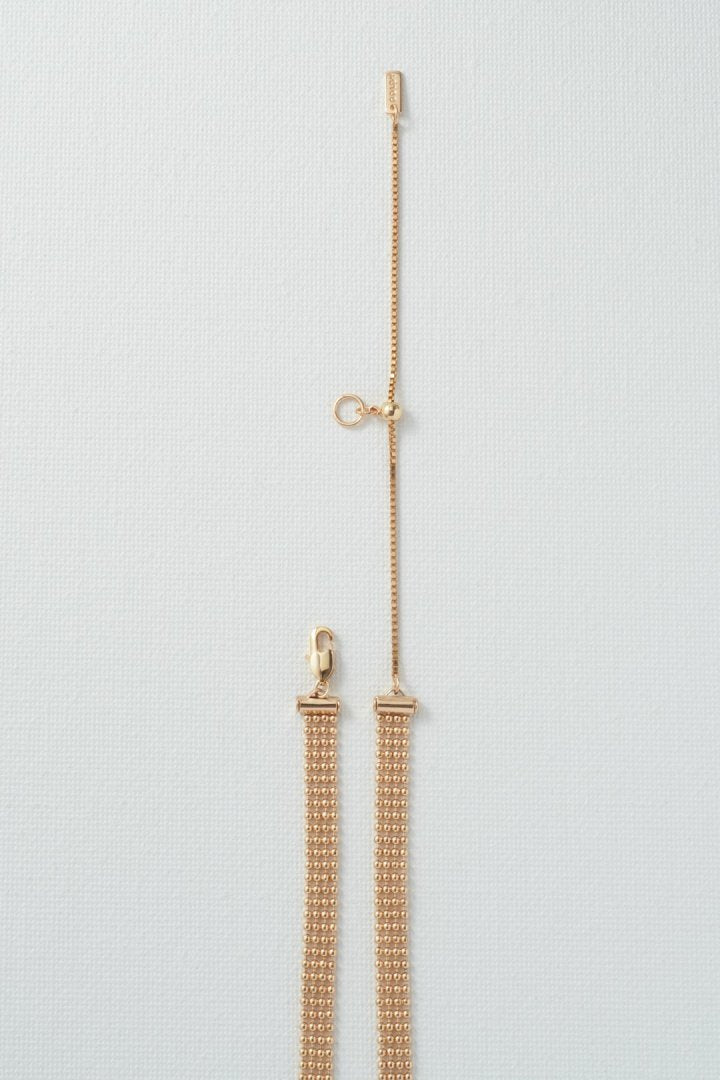 メタル グレイン サッシュ ネクタイ ネックレス