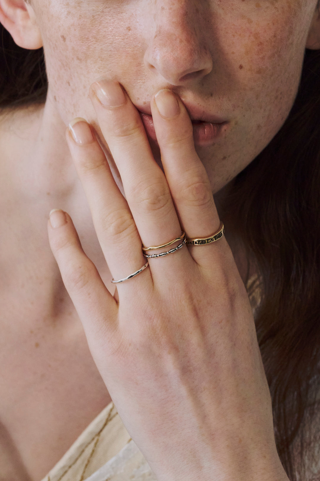 4PCS ヴィンテージ レタリング セット リング – GOLDY Onlinestore