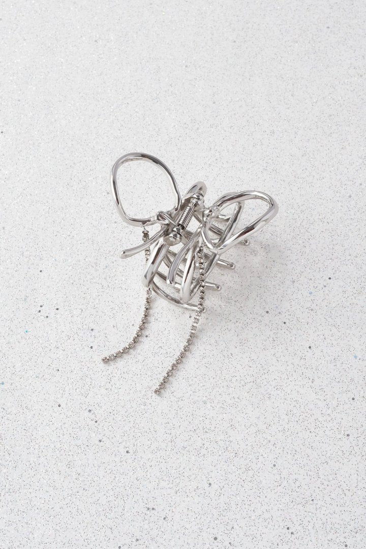 ビジュー レーン リボン バンス クリップ