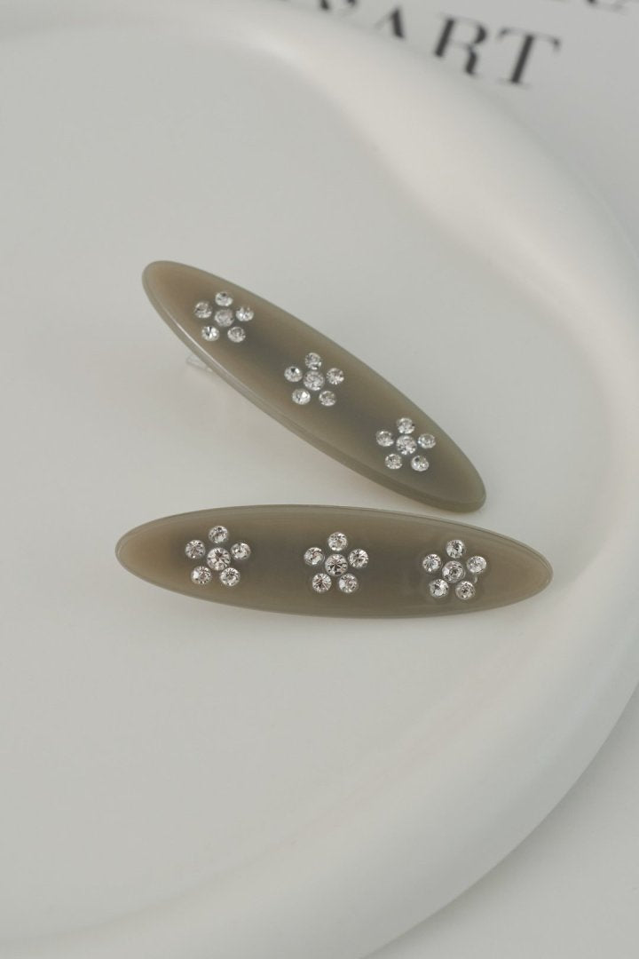 押し花ヘアクリップ ビオラ ヘアークリップ ヘアアクセサリー クリップ押し花 ビオラ