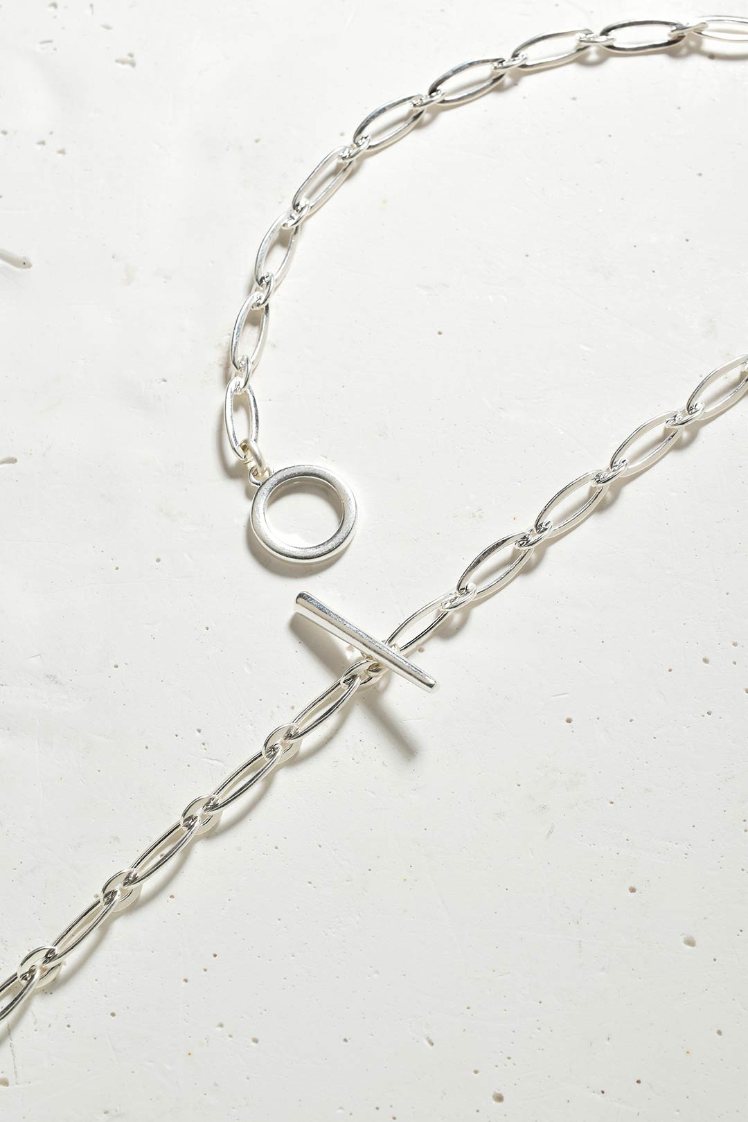 "Y"シェイプ メタルチェーン マンテル ネックレス