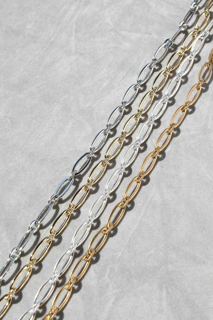 "Y"シェイプ メタルチェーン マンテル ネックレス