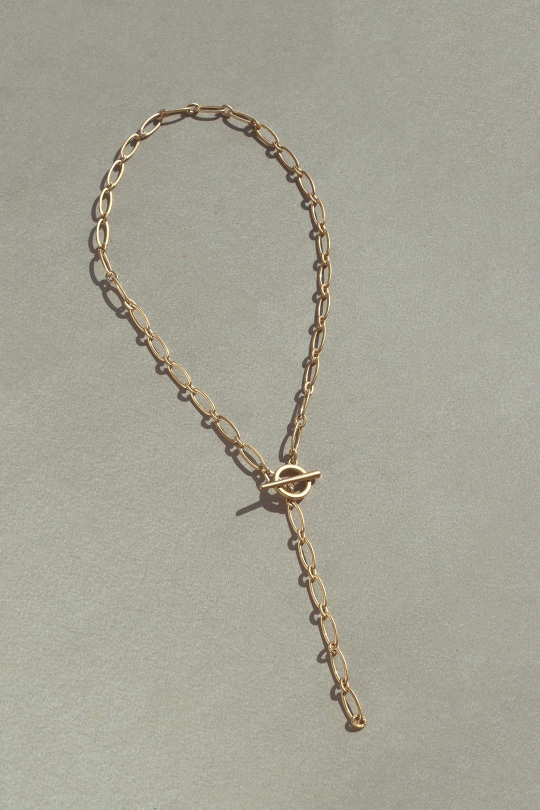 "Y"シェイプ メタルチェーン マンテル ネックレス