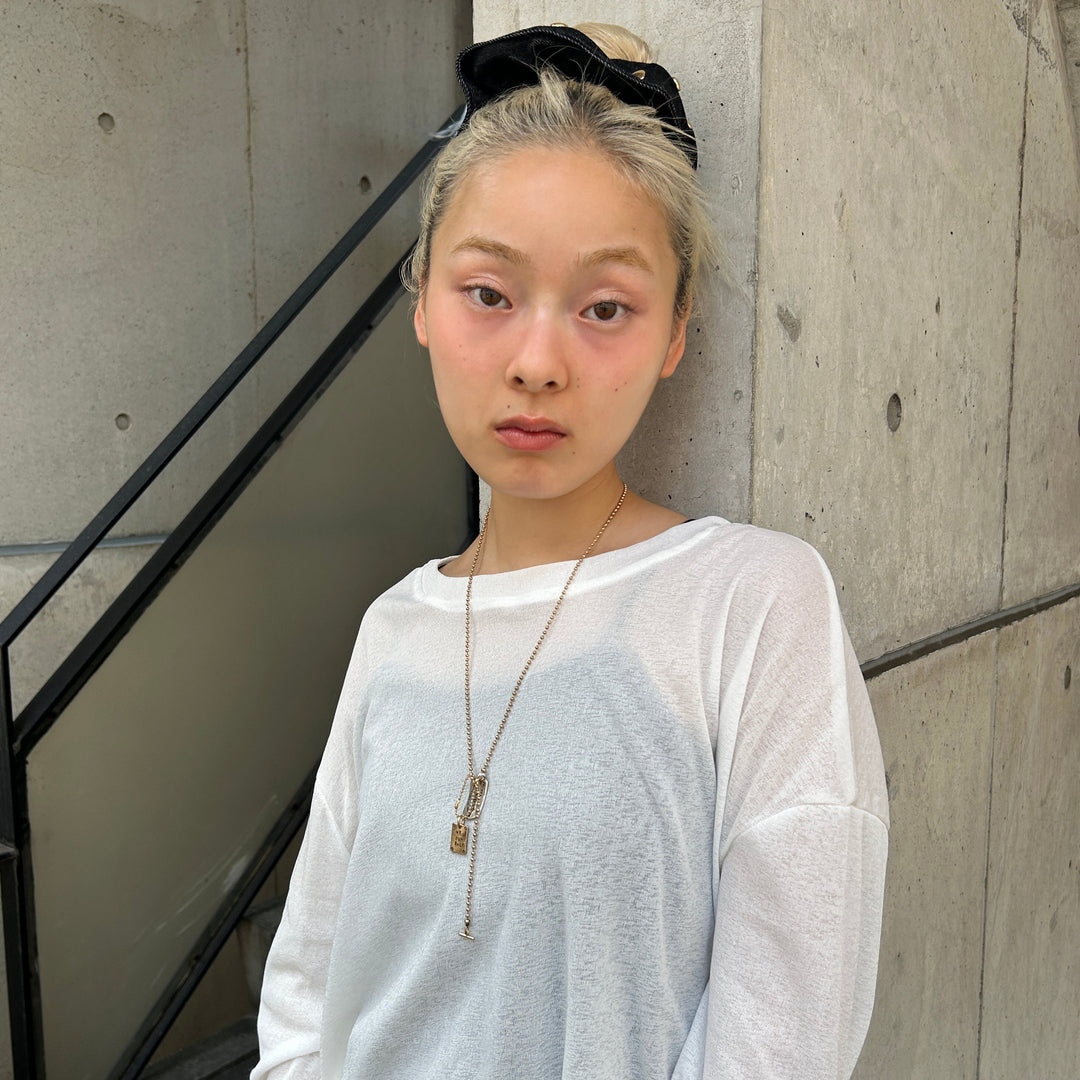 ロングシルエットが大人可愛いトレンドのドッグタグネックレス♡