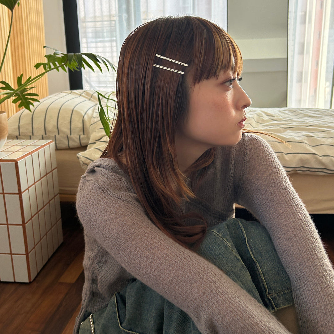 レタリングがポイントのヘアピンでこなれ感を！