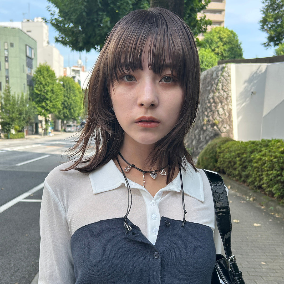 コード×チャームのEDGEの効いたチョーカー♡