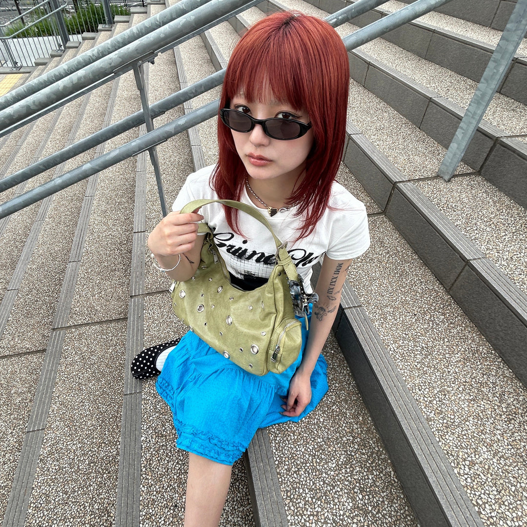 ドッグタグ風ネックレスをプラスしたオシャレGIRLのSUMMERカラーコーデ★