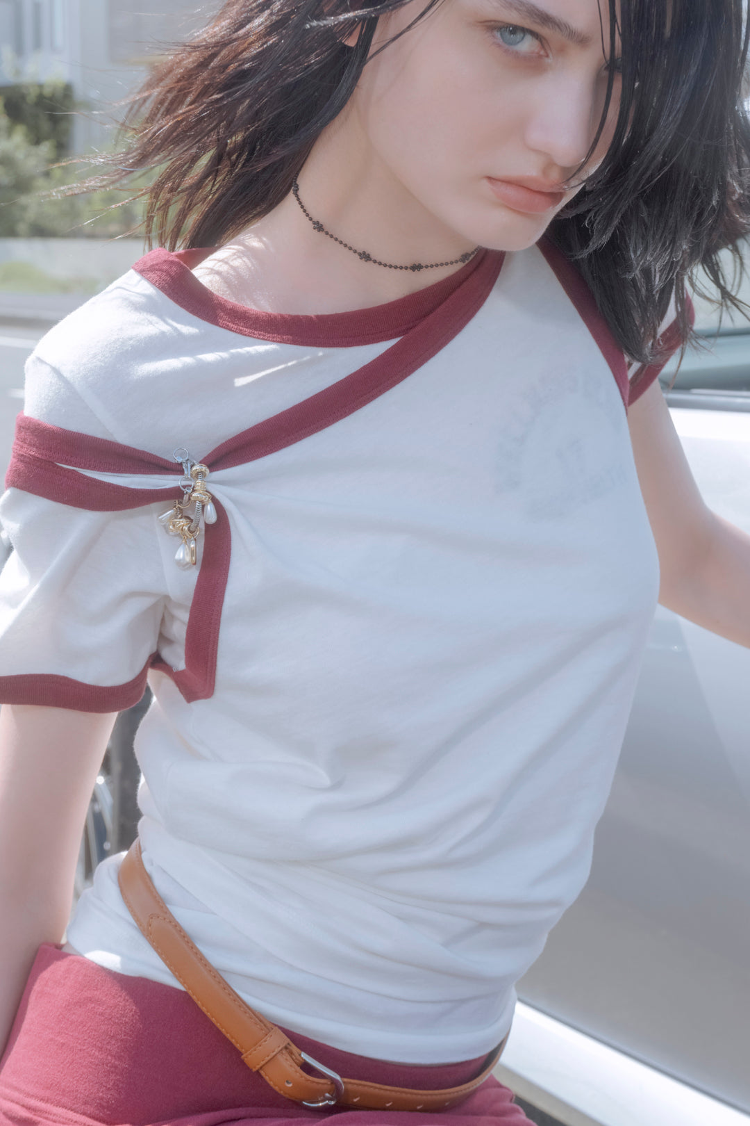 パール × モチーフ スネーク チェーン ブレスレット