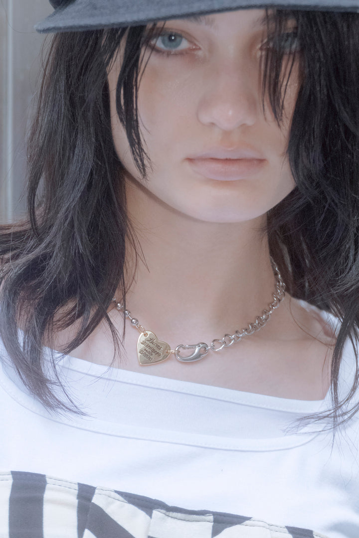 ルーカス ハート ID プレート ネックレス