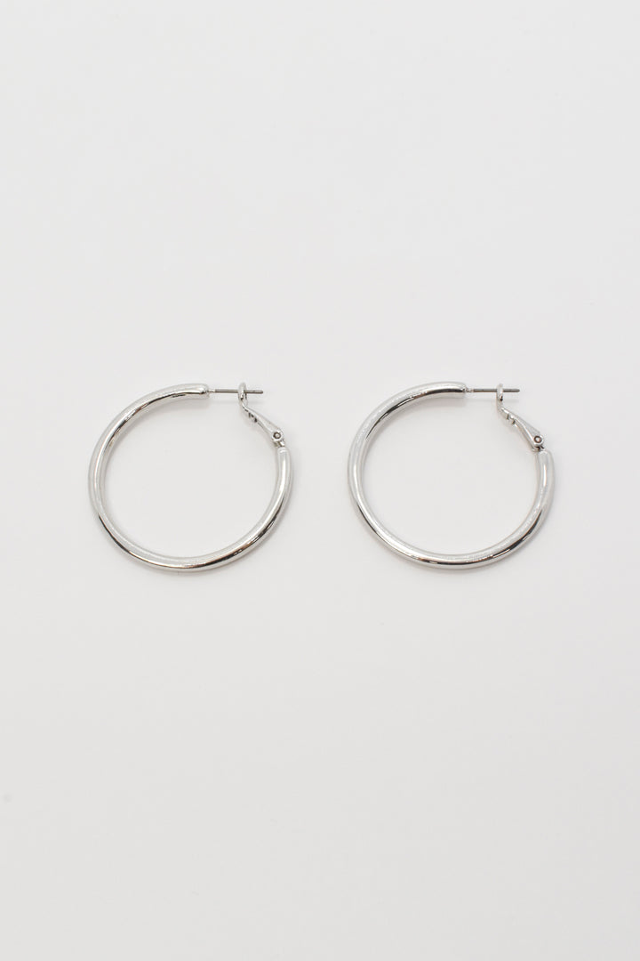 メタル フープ ワンタッチ ピアス