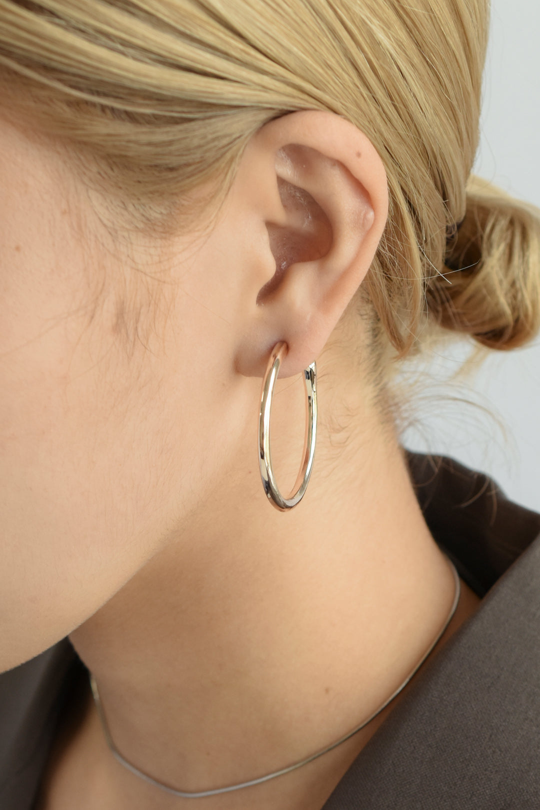 メタル フープ ワンタッチ ピアス