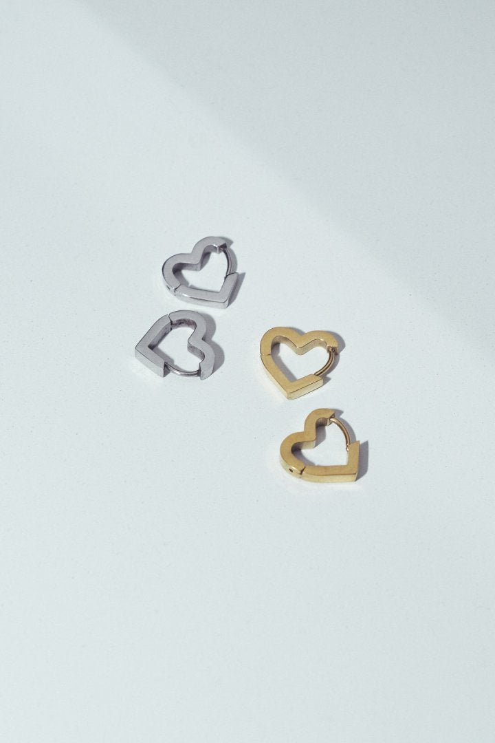 ハート フープ ワンタッチ ステンレス ピアス – GOLDY Onlinestore