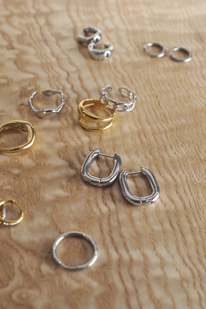 スクエア フープ ワンタッチ ステンレス ピアス – GOLDY Onlinestore
