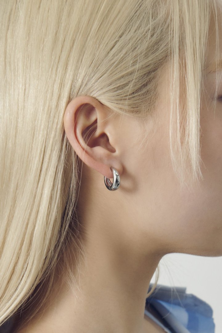 ナロー ドロップ ワンタッチ ステンレス ピアス