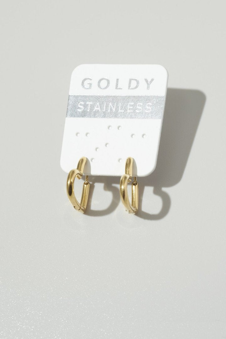 ハート ライン フープ ワンタッチ ステンレス ピアス