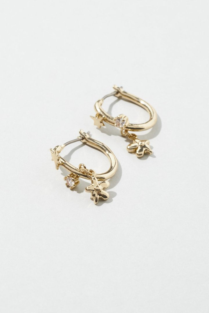 スクリブル モチーフ ピアス