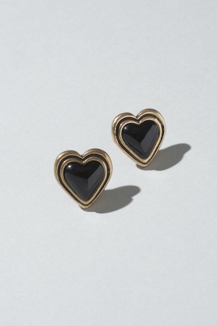 ピアス メタル ゴールド ブラック　ハート ブラック ハート ピアス – GOLDY Onlinestore