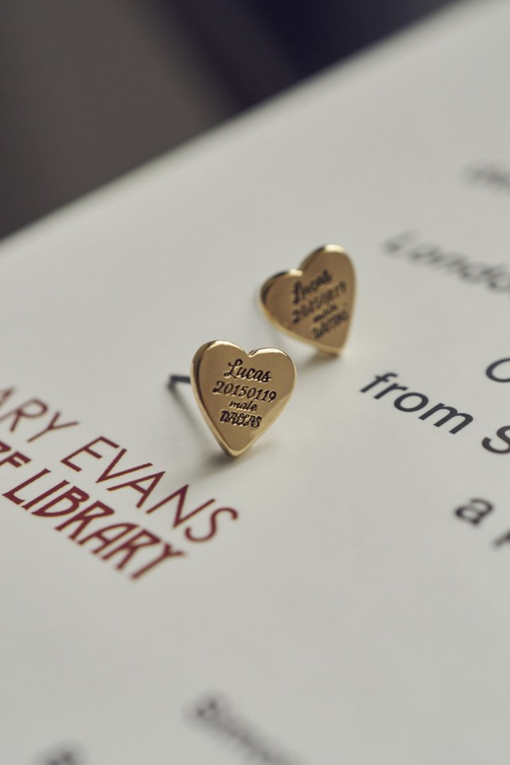 ルーカス ハート ID プレート ピアス