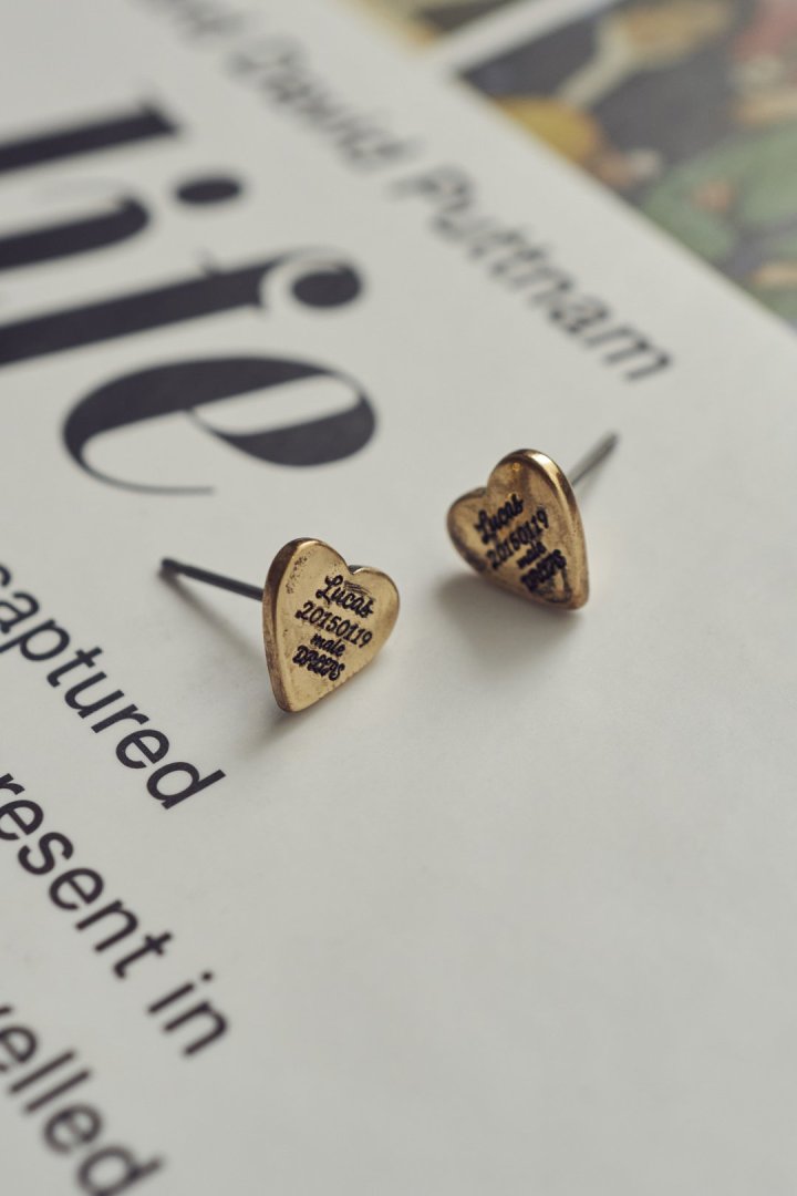 ルーカス ハート ID プレート ピアス