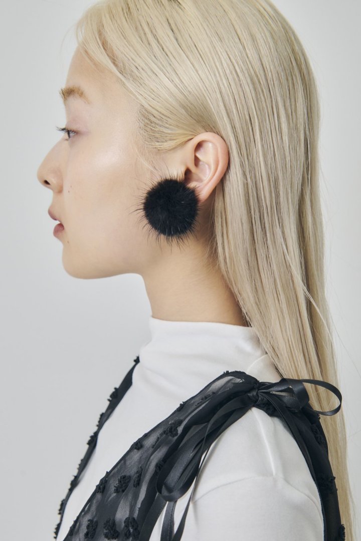 パフィー ミンク ファー ピアス