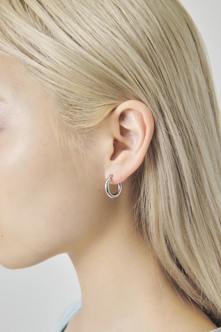 ミンク ファー ×メタル ハート ピアス