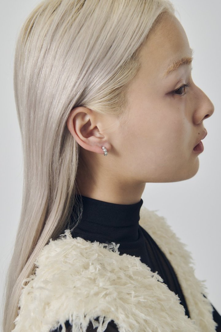 プチ パール フープ ピアス