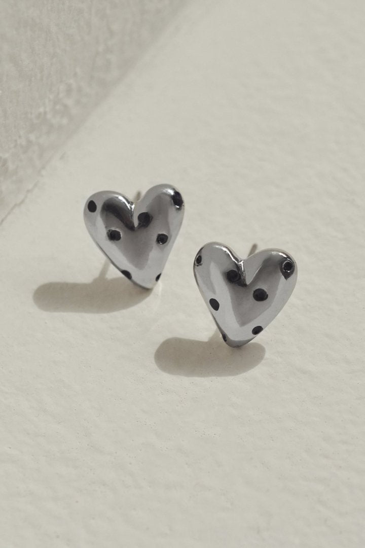 ドット ハート メタル ピアス