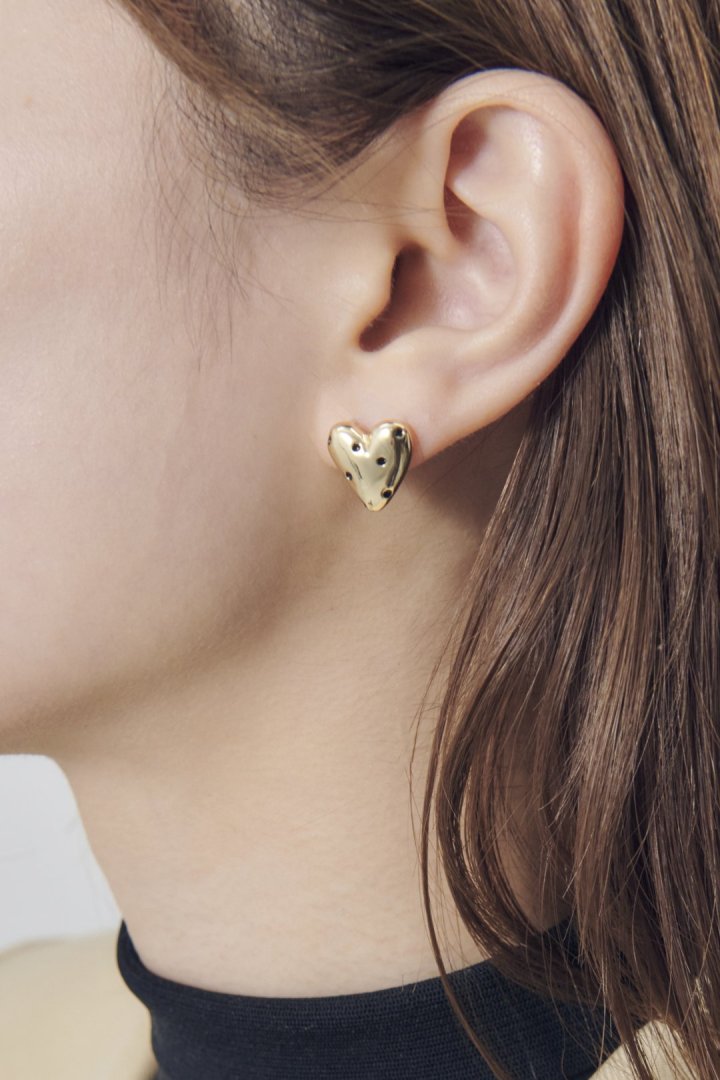 ドット ハート メタル ピアス