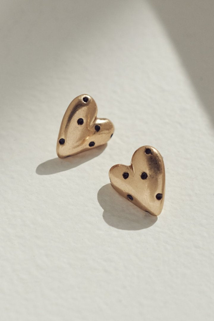 ドット ハート メタル ピアス