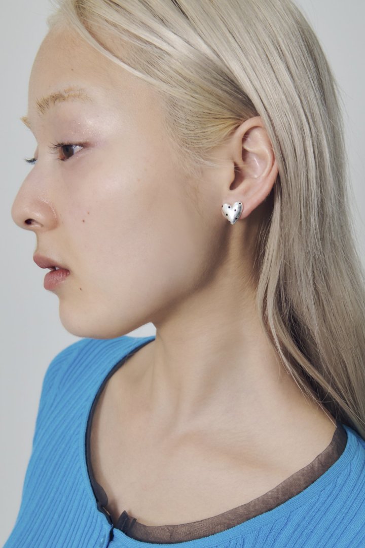 ドット ハート メタル ピアス