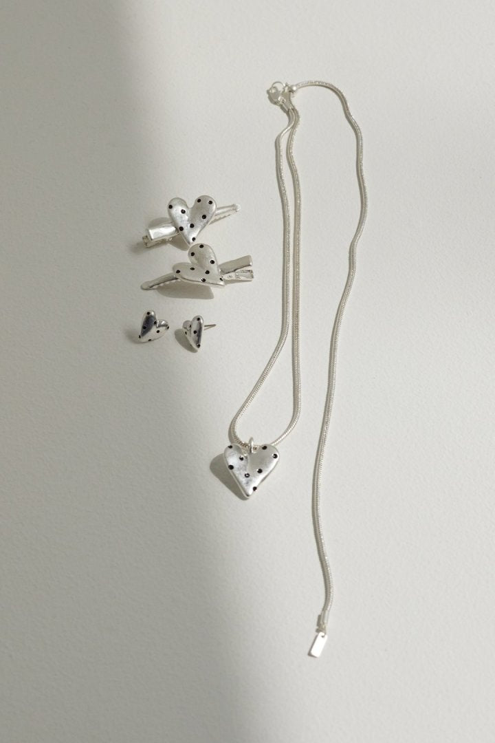 ドット ハート メタル ピアス