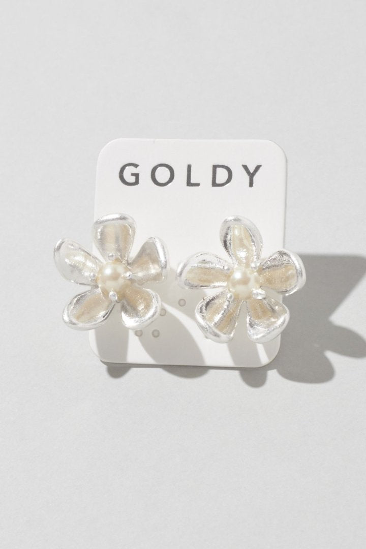 メタル フラワー × パール ピアス – GOLDY Onlinestore