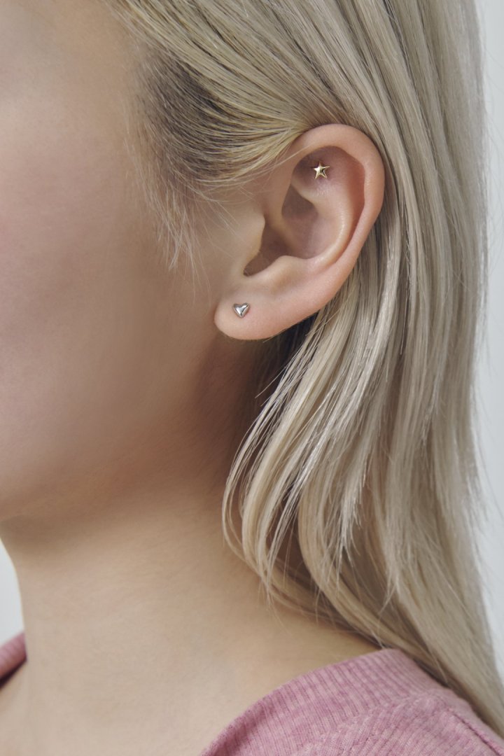 プチ ハート ステンレス ピアス