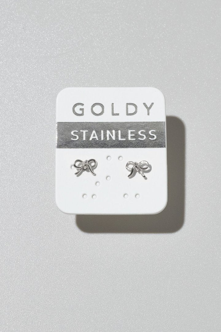 プチ リボン ステンレス ピアス