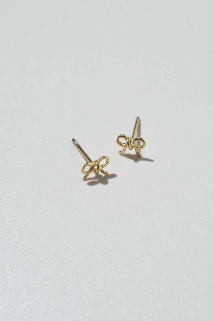 プチ リボン ステンレス ピアス