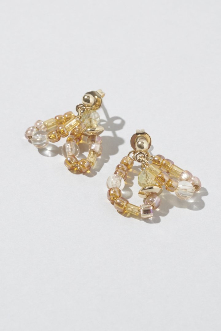 ボーダー ビーズ ピアス