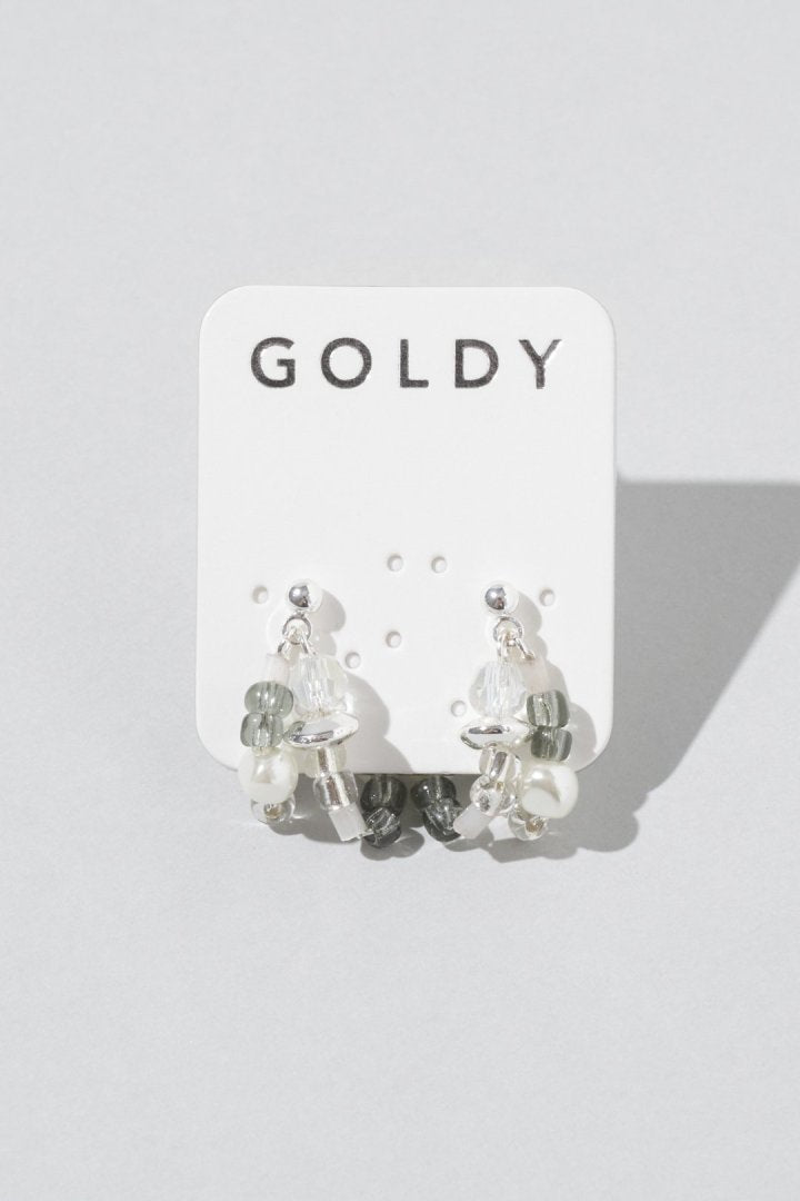 ボーダー ビーズ ピアス