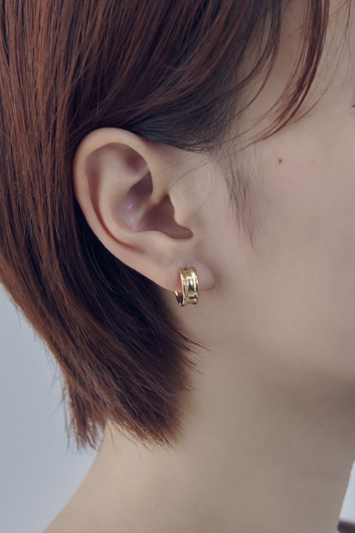ミニ デント フープ ワンタッチ ステンレス ピアス