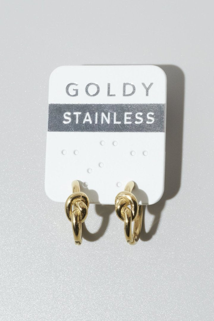 ノット フープ ワンタッチ ステンレス ピアス 【UNISEX ACCESSORIES】