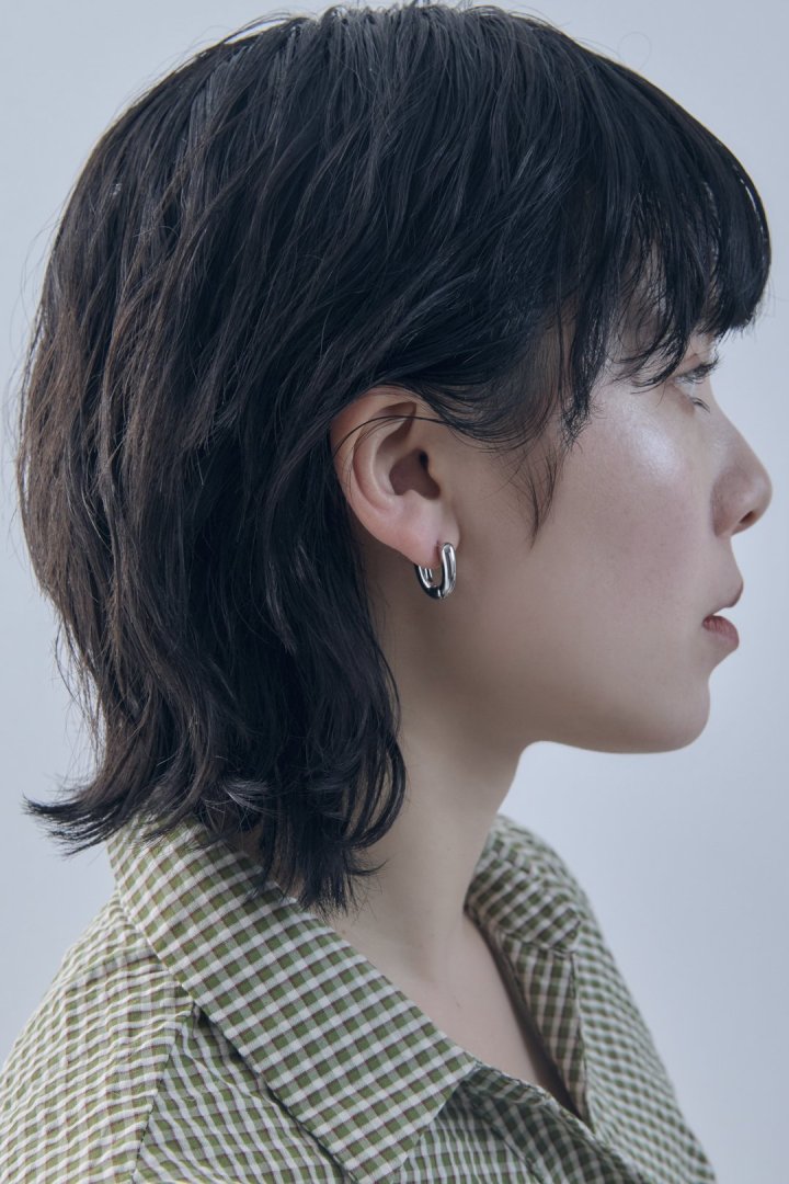 プランプ フープ ワンタッチ ステンレス ピアス