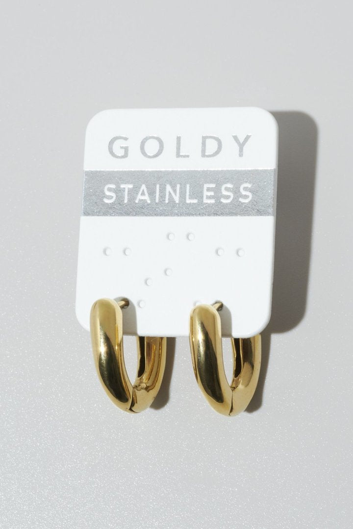 プランプ フープ ワンタッチ ステンレス ピアス
