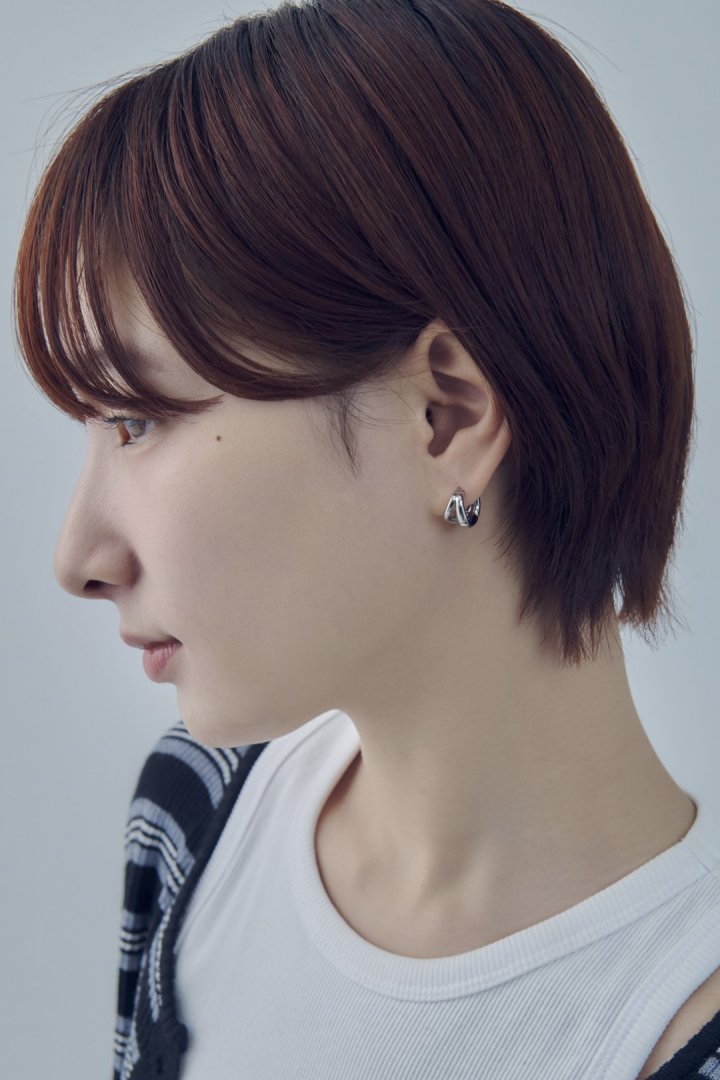 ブランチング フープ ワンタッチ ステンレス ピアス