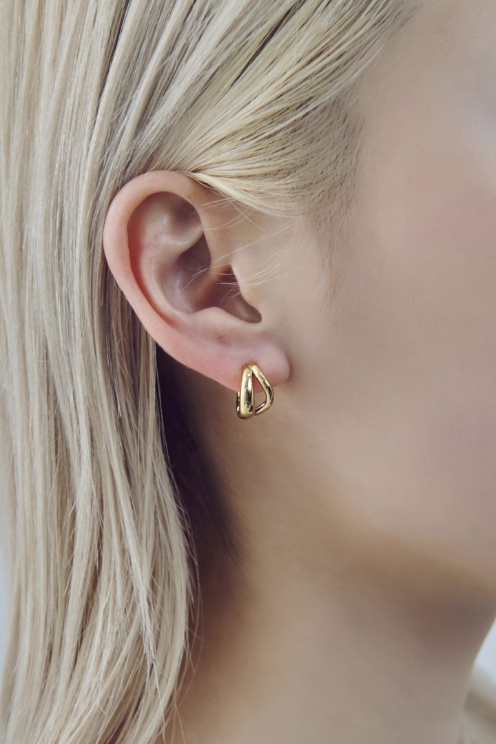 ブランチング フープ ワンタッチ ステンレス ピアス