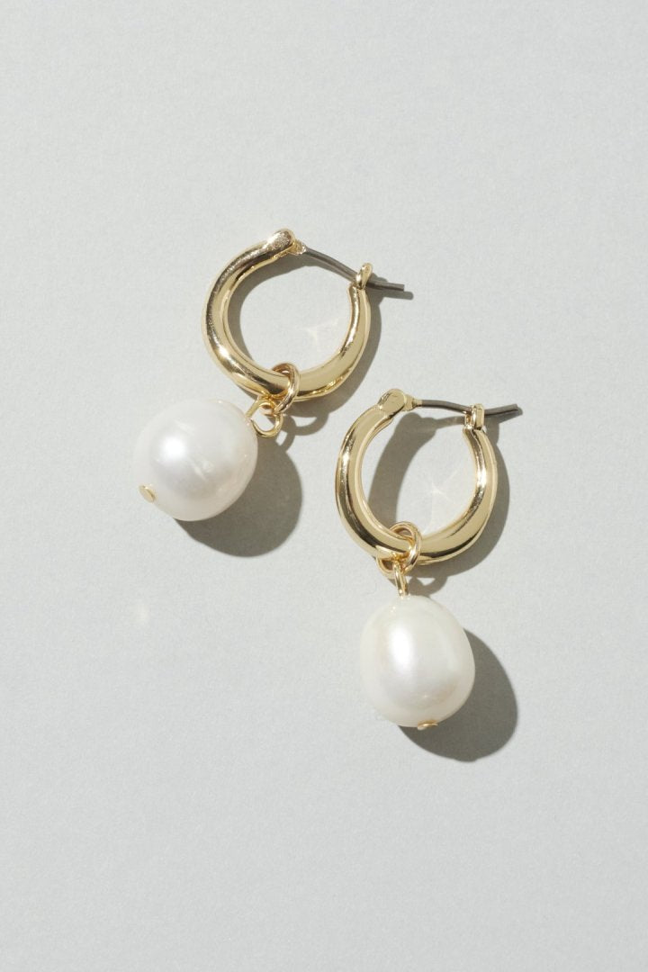 フレッシュ ウォーター パール メタル ピアス