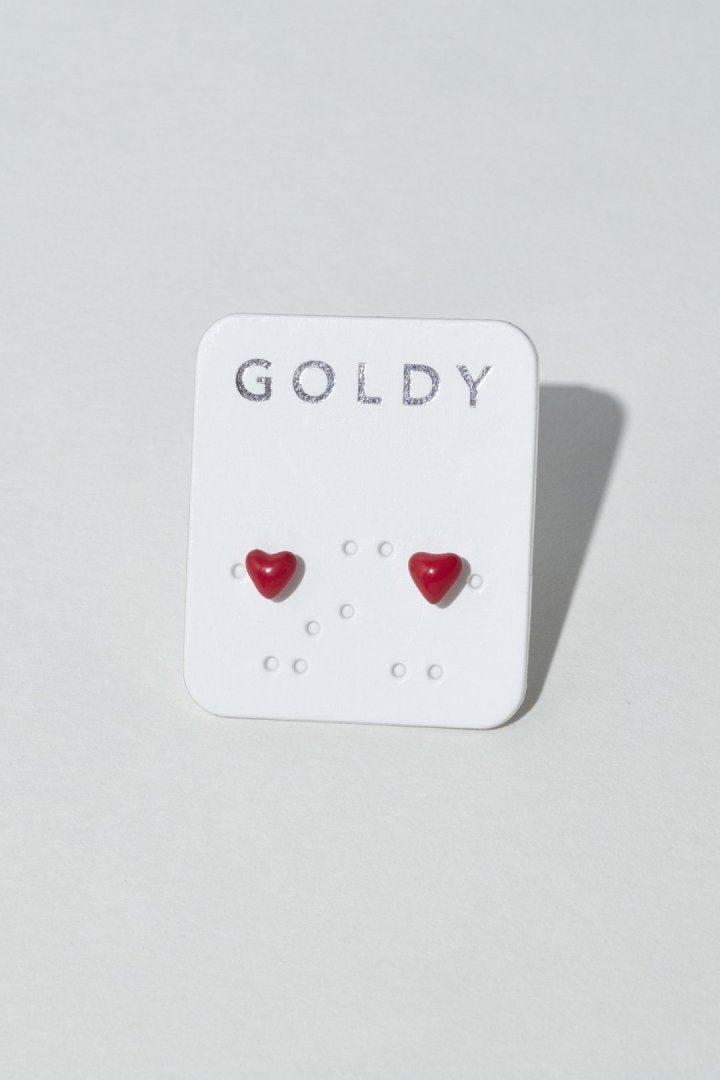 プチ カラー ハート ピアス