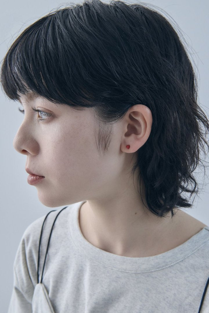 プチ カラー ハート ピアス