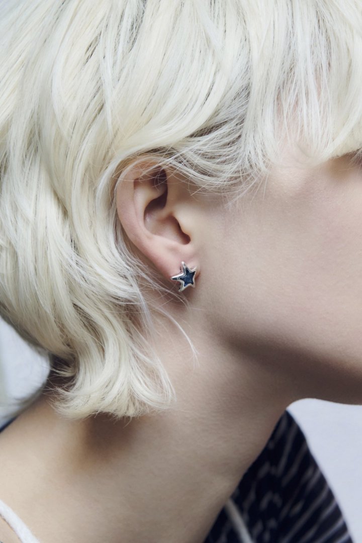 ヴィンテージ カラー スター ピアス